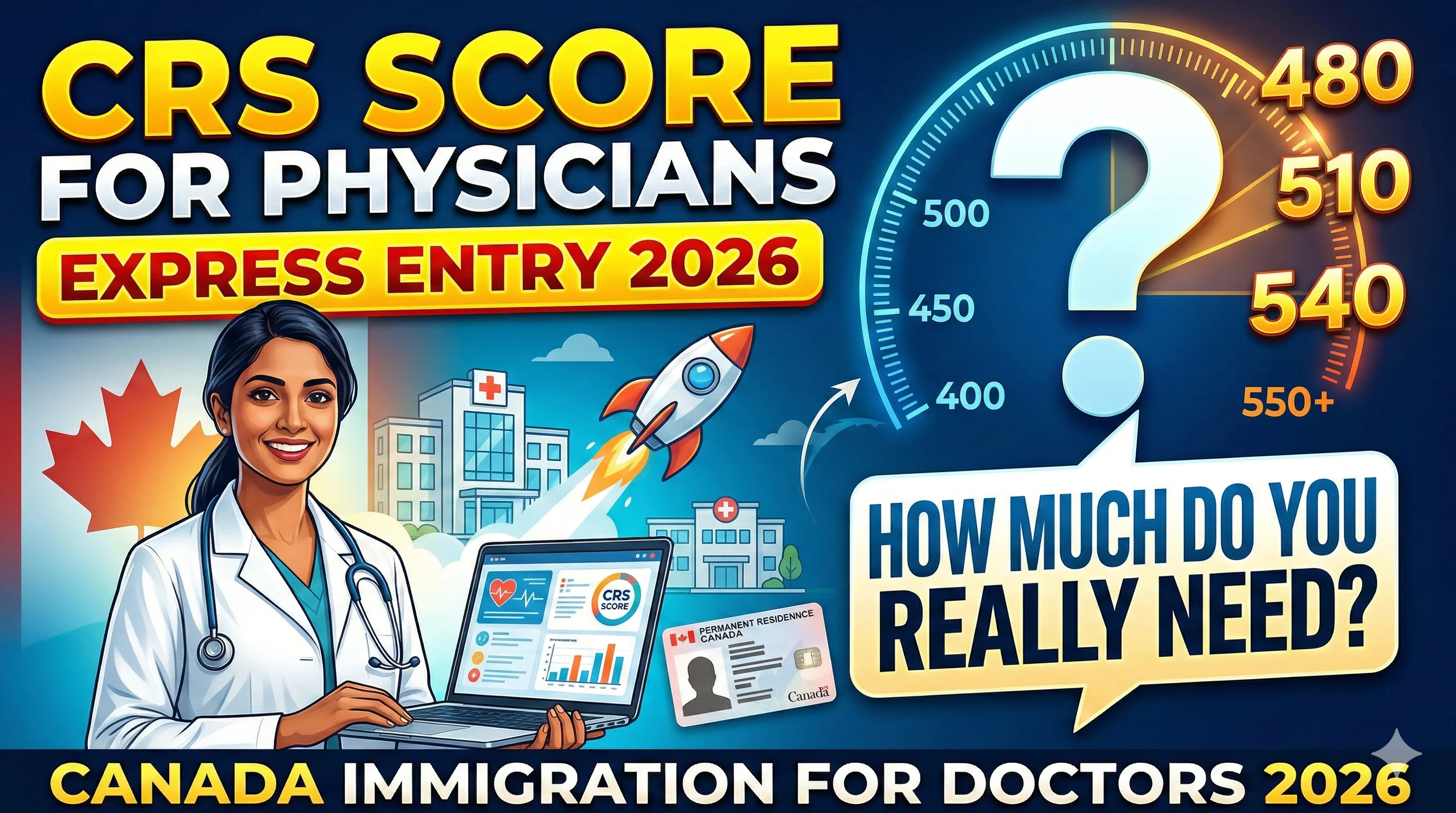 CRS Score For Physicians In Express Entry 2026: How Much Do You Really Need?