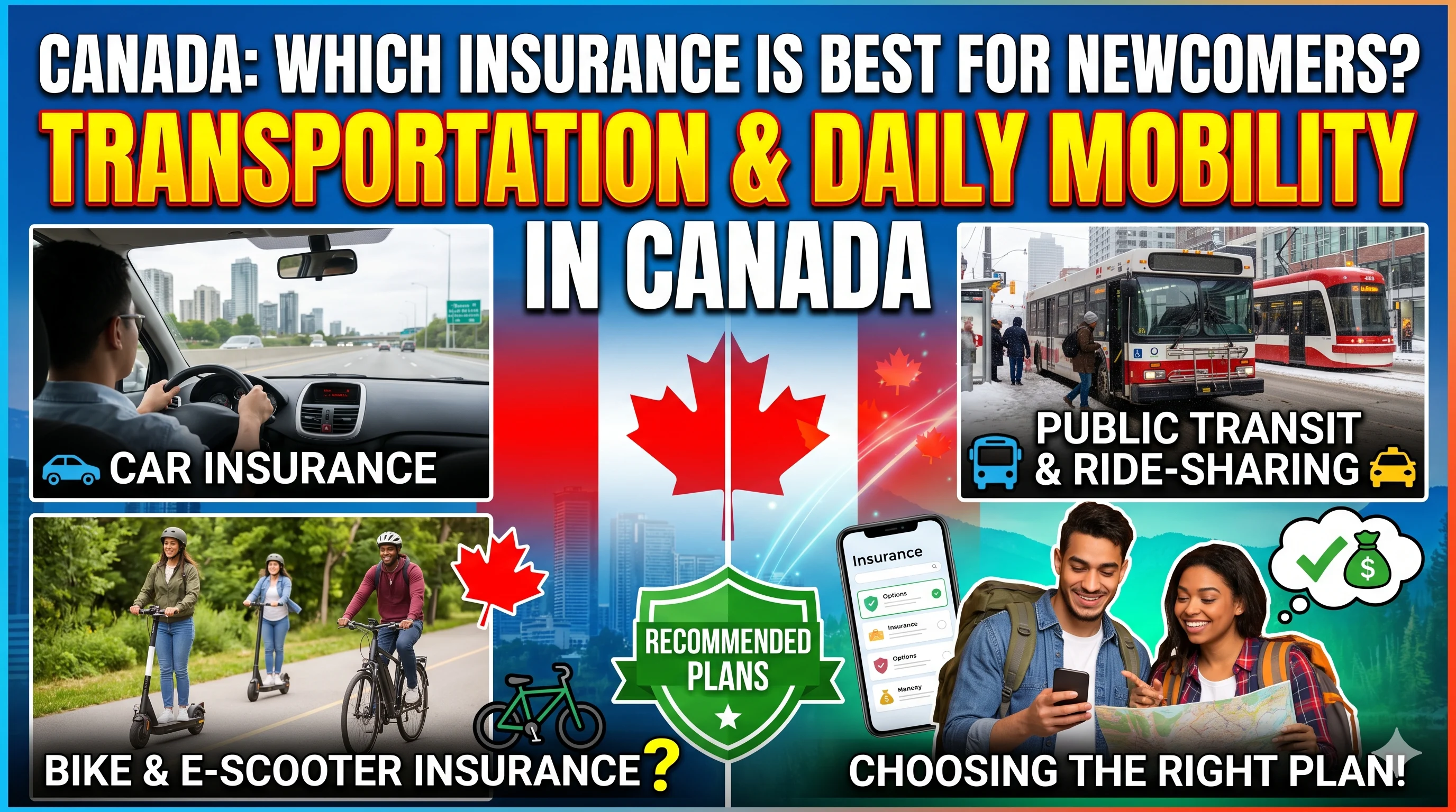 Transportation & Daily Mobility In Canada: Which Insurance Would Be Best for Newcomers?