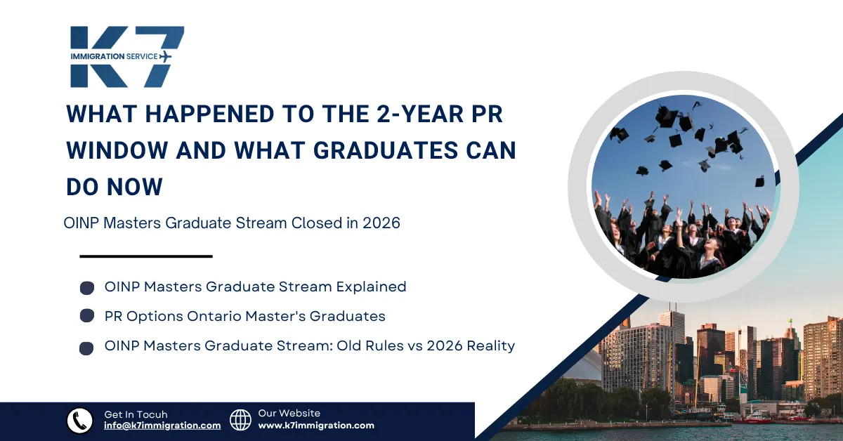 OINP Masters Graduate Stream Closed in 2026: What Happened to the 2-Year PR Window and What Graduates Can Do Now